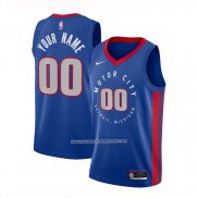 Maglia Detroit Pistons Personalizzate Citta 2020-21 Blu