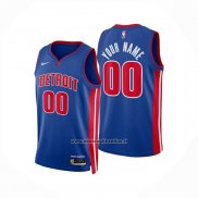 Maglia Detroit Pistons Personalizzate Icon 2024-25 Blu