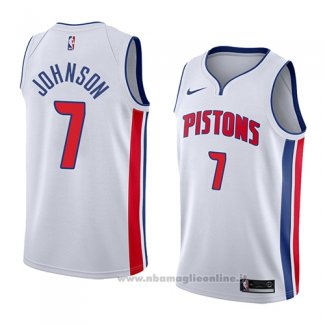 Maglia Detroit Pistons Stanley Johnson NO 7 Association 2018 Bianco