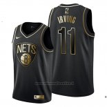 Maglia Golden Edition Brooklyn Nets Kyrie Irving NO 11 Nero