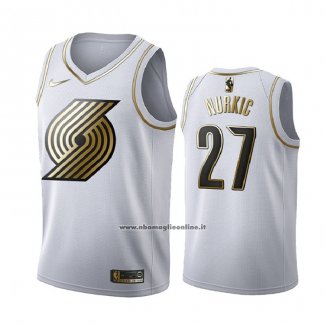 Maglia Golden Edition Portland Trail Blazers Jusuf Nurkic #27 Bianco