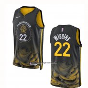 Maglia Golden State Warriors Andrew Wiggins #22 Citta 2022-23 Nero