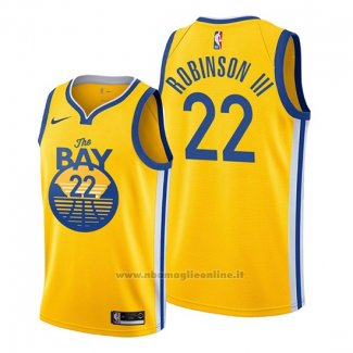 Maglia Golden State Warriors Glenn Robinson III NO 22 Citta Giallo