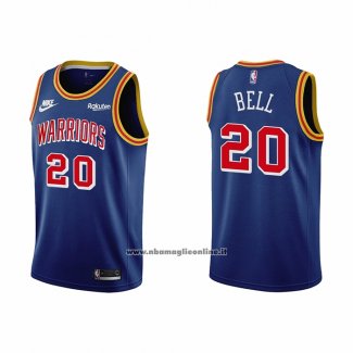 Maglia Golden State Warriors Jordan Bell #20 75th Anniversary Blu