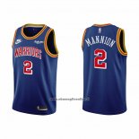 Maglia Golden State Warriors Nico Mannion #2 75th Anniversary Blu