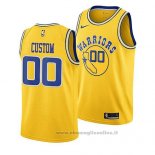 Maglia Golden State Warriors Personalizzate Hardwood Classic 2018-19 Giallo