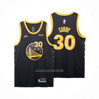 Maglia Golden State Warriors Stephen Curry #30 Fmvp 2022 Nero