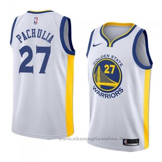 Maglia Golden State Warriors Zaza Pachulia NO 27 Association 2018 Bianco