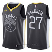 Maglia Golden State Warriors Zaza Pachulia NO 27 Statement 2017-18 Grigio