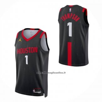 Maglia Houston Rockets Amen Thompson No 1 Statement 2026-27 Nero