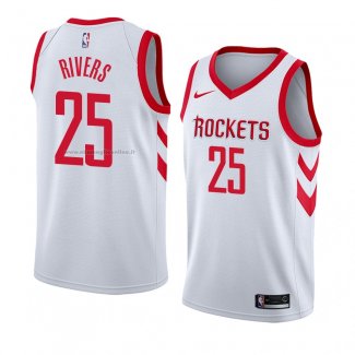 Maglia Houston Rockets Austin Rivers NO 25 Association 2018 Bianco