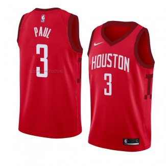 Maglia Houston Rockets Chris Paul NO 3 Earned 2018-19 Rosso