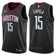 Maglia Houston Rockets Clint Capela NO 15 Statement 2017-18 Nero