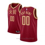 Maglia Houston Rockets Personalizzate Citta 2018-19 Rosso