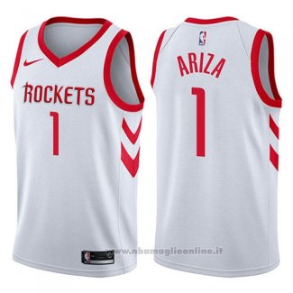 Maglia Houston Rockets Trevor Ariza NO 1 Swingman Association 2017-18 Bianco