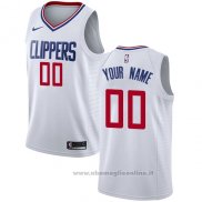 Maglia Los Angeles Clippers Personalizzate 17-18 Bianco