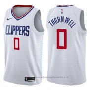 Maglia Los Angeles Clippers Sindarius Thornwell NO 0 Association 2017-18 Bianco