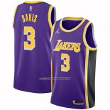 Maglia Los Angeles Lakers Anthony Davis #3 Statement 2021-22 Violaa