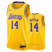 Maglia Los Angeles Lakers Brandon Ingram NO 14 Icon 2018 Giallo