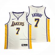 Maglia Los Angeles Lakers Carmelo Anthony #7 Association Bianco