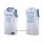 Maglia Los Angeles Lakers Jabari Brown #15 Citta 2021-22 Bianco