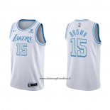 Maglia Los Angeles Lakers Jabari Brown #15 Citta 2021-22 Bianco