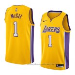 Maglia Los Angeles Lakers Javale Mcgee NO 1 Icon 2018 Giallo