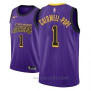 Maglia Los Angeles Lakers Kentavious Caldwell-Pope NO 1 Citta 2018 Viola