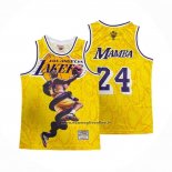 Maglia Los Angeles Lakers Kobe Bryant #24 Mamba Giallo