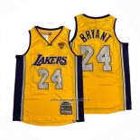 Maglia Los Angeles Lakers Kobe Bryant No 24 Mitchell & Ness 2009-10 Giallo