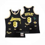 Maglia Los Angeles Lakers Kobe Bryant No 8 Hardwood Classics Mitchell & Ness 1996-97 Nero