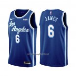Maglia Los Angeles Lakers LeBron James #6 Classic 2021-22 Blu