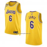 Maglia Los Angeles Lakers LeBron James #6 Icon 2022-23 Giallo