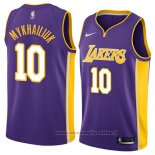 Maglia Los Angeles Lakers Sviatoslav Mykhailiuk NO 10 Statement 2018 Viola