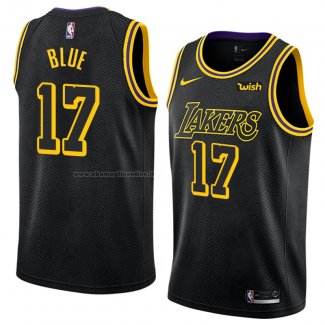 Maglia Los Angeles Lakers Vander Blue NO 17 Citta 2018 Nero