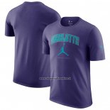 Maglia Manica Corta Charlotte Hornets Essential Citta Viola