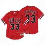 Maglia Manica Corta Chicago Bulls Scottie Pippen #33 Rosso