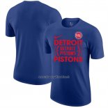 Maglia Manica Corta Detroit Pistons Blu1