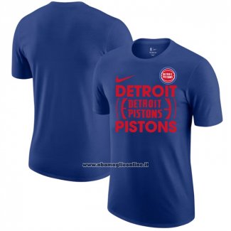 Maglia Manica Corta Detroit Pistons Blu1