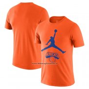 Maglia Manica Corta New York Knicks Essential Jumpman Arancione
