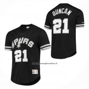 Maglia Manica Corta San Antonio Spurs Tim Duncan No 21 Nero
