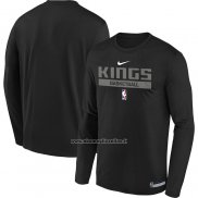 Maglia Manica Lunga Sacramento Kings Practice Performance 2022-23 Nero