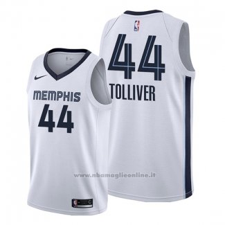 Maglia Memphis Grizzlies Anthony Tolliver NO 44 Association 2020 Bianco