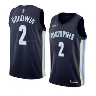 Maglia Memphis Grizzlies Brandon Goodwin NO 2 Icon 2018 Blu