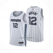 Maglia Memphis Grizzlies Ja Morant No 12 Citta 2025-26 Bianco