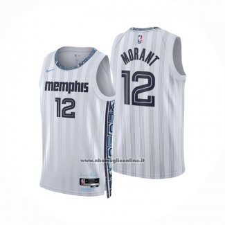 Maglia Memphis Grizzlies Ja Morant No 12 Citta 2025-26 Bianco