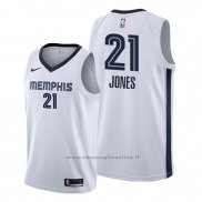 Maglia Memphis Grizzlies Tyus Jones NO 21 Association Bianco