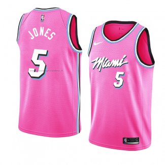 Maglia Miami Heat Derrick Jones NO 5 Earned 2018-19 Rosa