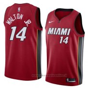 Maglia Miami Heat Derrick Walton Jr. NO 14 Statement 2018 Rosso