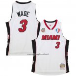 Maglia Miami Heat Dwyane Wade #3 Mitchell & Ness 2003-19 Bianco